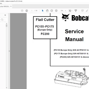 Bobcat FC155 - FC175 (Europe Only) FC200 Service Manual 6903303 (11-08)  - PDF DOWNLOAD