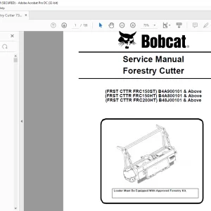 Bobcat Forestry Cutter 150ST 150HT 200HT Service Manual 7308792 (07-17)  -  PDF DOWNLOAD