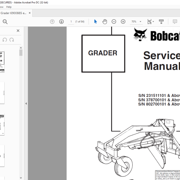 Bobcat S185 Skid-Steer Loader Operation & Maintenance Manual 6904134