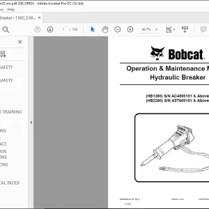 Bobcat HB1380 HB2380 Operation & Maintenance Manual 6904928 (07-18) -  PDF DOWNLOAD