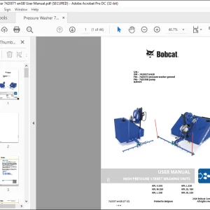 Bobcat KPL S 250 KPL M 250 KPL L 250 KPL L 220 KPL XL 180 KPL XL 220 HIGH PRESSURE STREET WASHING UNITS USER MANUAL 7420071 (07-20) - PDF DOWNLOAD