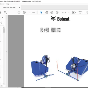 Bobcat KPL S 250 KPL M 250 KPL L 250 SPARE PARTS MANUAL 7420072 (07-20)  - PDF DOWNLOAD