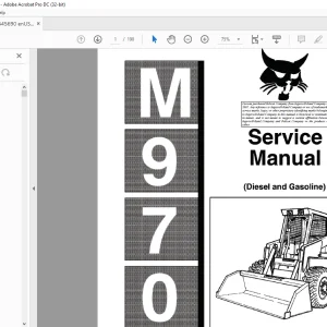 Bobcat M 970 (Diesel & Gasoline) Loader Service Manual 6545690 (6-12) - PDF DOWNLOAD