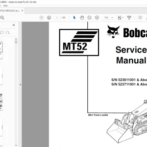 Bobcat MT52 Mini Track Loader Service Manual 6902525 (6-12) - PDF DOWNLOAD