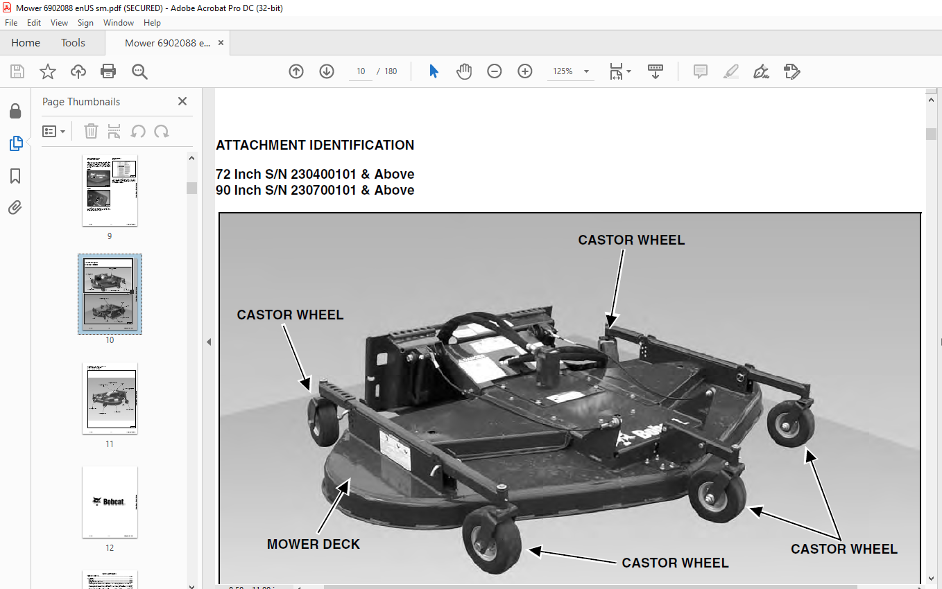 bobcat 90 finish mower for sale Bobcat mower finish manual maintenance operation pdf heydownloads