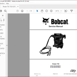 Bobcat Power Tilt PTX3 PTX3 Service Manual 7331237 (11-17)  - PDF DOWNLOAD