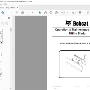 Bobcat R30S R35S Backhoe Operation & Maintenance Manual 4900066 (04-17) - PDF DOWNLOAD