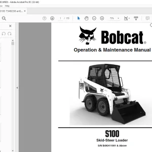 Bobcat S100 Skid-Steer Loader Operation & Maintenance Manual SN B4KH11001 & Above - PDF DOWNLOAD
