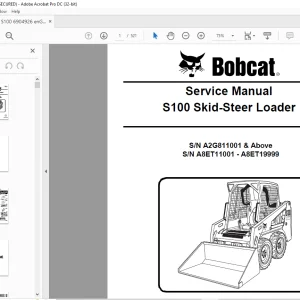 Bobcat S100 Skid-Steer Loader Service Manual 6904926 (01-09) - PDF DOWNLOAD