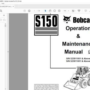 Bobcat S150 Loader Operation & Maintenance Manual 6902497 - PDF DOWNLOAD