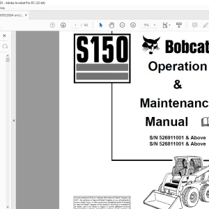 Bobcat S150 Loader Operation & Maintenance Manual 6902684 - PDF DOWNLOAD
