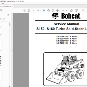 Bobcat S150 S160 Turbo Skid-Steer Loader Service - HeyDownloads