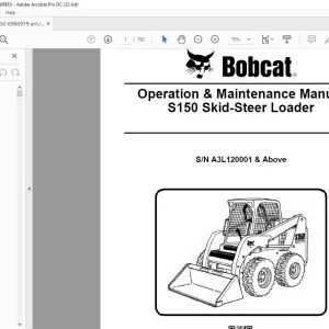 Bobcat S150 Skid-Steer Loader Operation & Maintenance Manual 6986979 - PDF DOWNLOAD