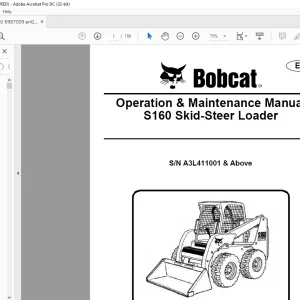 Bobcat S160 Skid-Steer Loader Operation & Maintenance Manual 6987009 - PDF DOWNLOAD