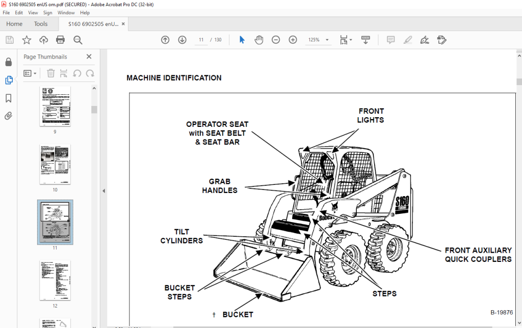 Bobcat S160 Turbo S160 Turbo High Flow Operation & Maintenance Manual