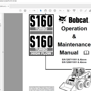 Bobcat S160 Turbo S160 Turbo High Flow Operation & Maintenance Manual 6902686 - PDF DOWNLOAD
