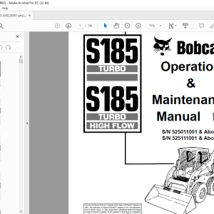Bobcat S185 Turbo S185 Turbo High Flow Loader Operation & Maintenance Manual 6902690 - PDF DOWNLOAD