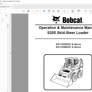 Bobcat S205 Skid-Steer Loader Operation & Maintenance Manual 6986987 (3-08) - PDF DOWNLOAD