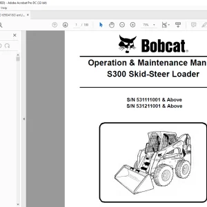 Bobcat S300 Skid-Steer Loader Operation & Maintenance Manual 6904160 - PDF DOWNLOAD