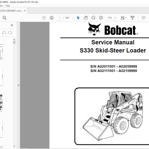 Bobcat S330 Skid-Steer Loader Service Manual 6904887 (3-09) - PDF DOWNLOAD