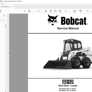 Bobcat S510 Skid-Steer Loader Service Manual 6989666 - PDF DOWNLOAD