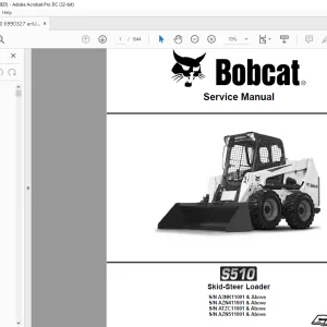 Bobcat S510 Skid-Steer Loader Service Manual 6990327 (03-19) - PDF DOWNLOAD