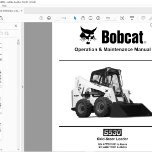 Bobcat S530 Skid-Steer Loader Operation & Maintenance Manual 6990281 - PDF DOWNLOAD