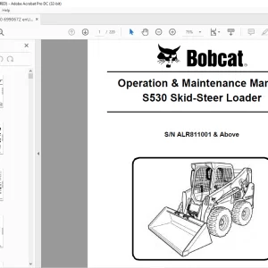 Bobcat S530 Skid-Steer Loader Operation & Maintenance Manual 6990672 - PDF DOWNLOAD