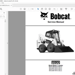 Bobcat S530 Skid-Steer Loader Service Manual 6990328 - PDF DOWNLOAD
