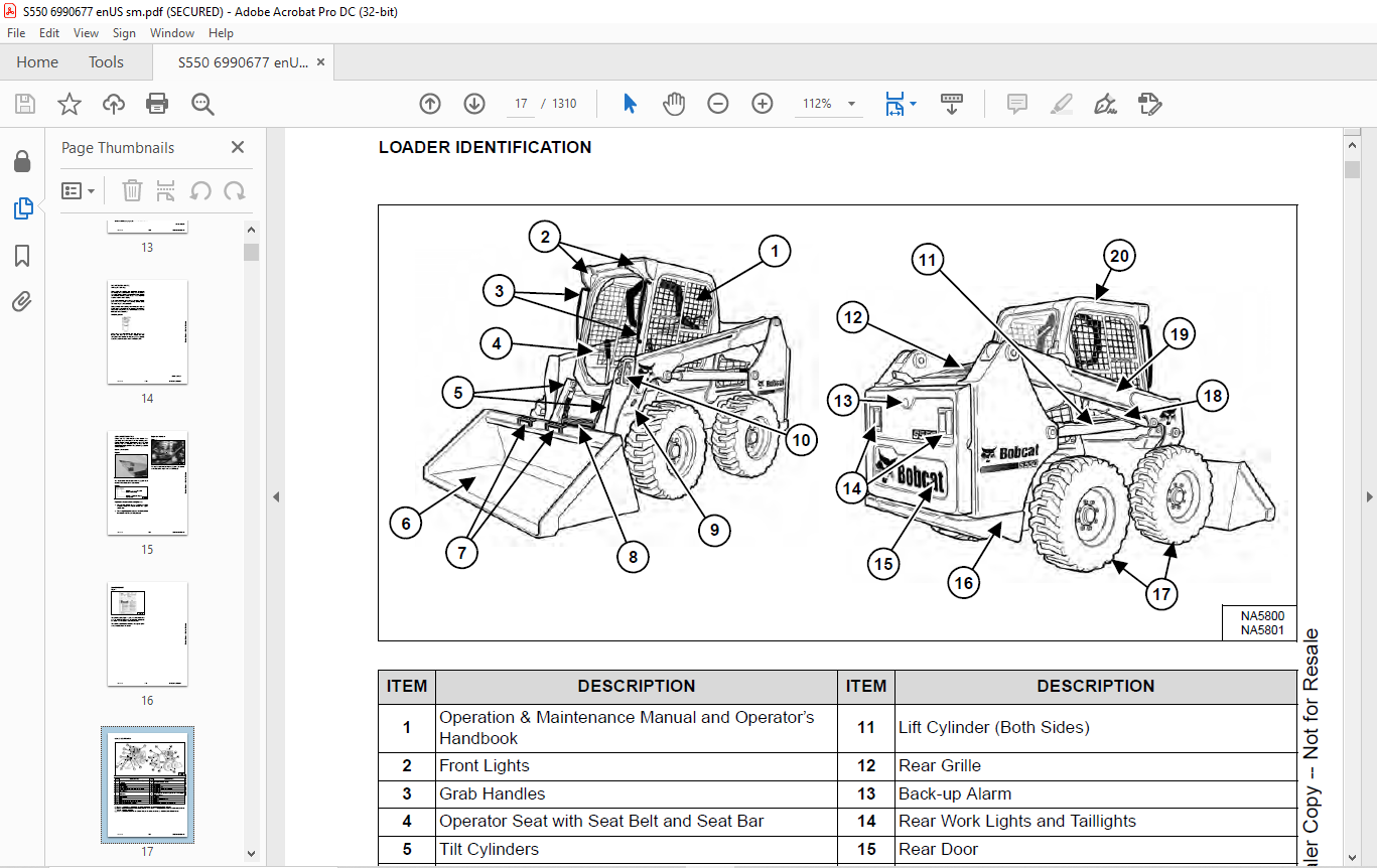 Bobcat S550 Skid-Steer Loader Service Manual 6990677 - PDF DOWNLOAD