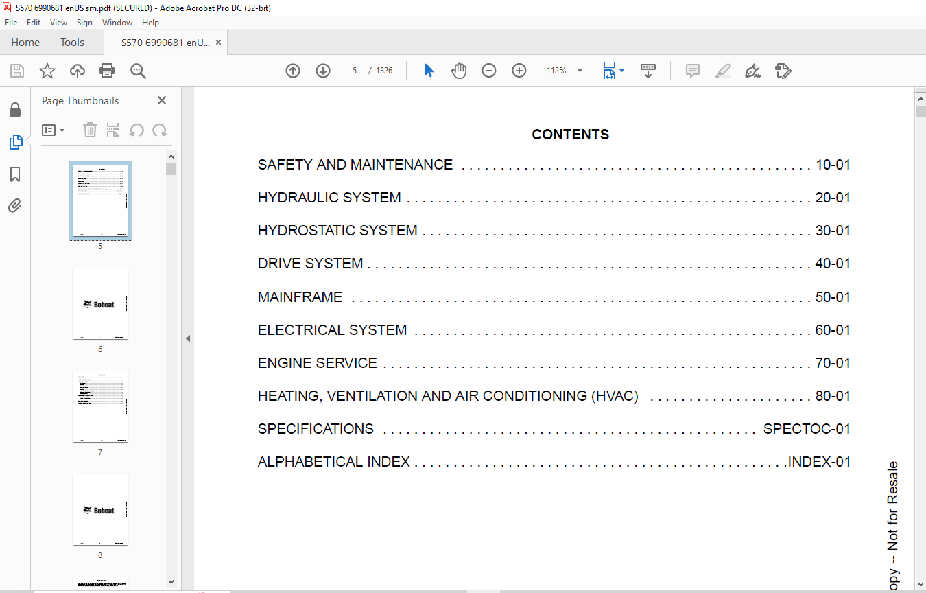 Bobcat S570 Skid-Steer Loader Service Manual 6990681 - PDF DOWNLOAD