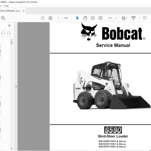 Bobcat S590 Skid-Steer Loader Service Manual 6990685 - PDF DOWNLOAD