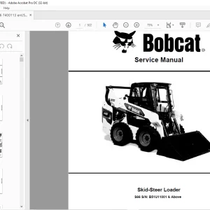 Bobcat S66 Skid-Steer Loader Service Manual SN B51U11001 & Above - PDF DOWNLOAD