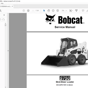 Bobcat S750 Skid-Steer Loader Service Manual SN A3P211001 & Above - PDF DOWNLOAD