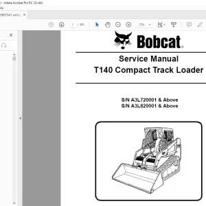 Bobcat T140 Compact Track Loader Service Manual 6987041 - PDF DOWNLOAD
