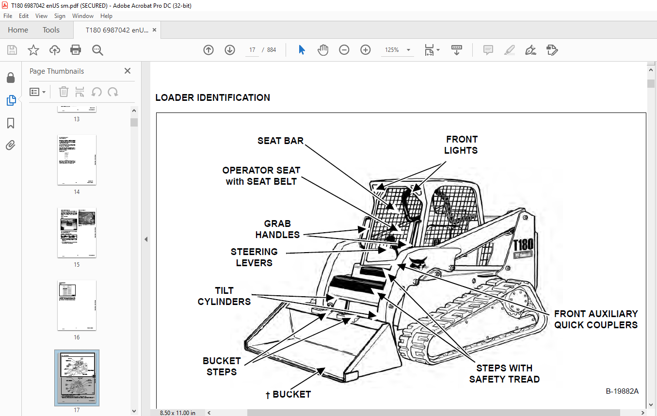 Bobcat T180 Compact Track Loader Service Manual 6987042 (11-10) - PDF