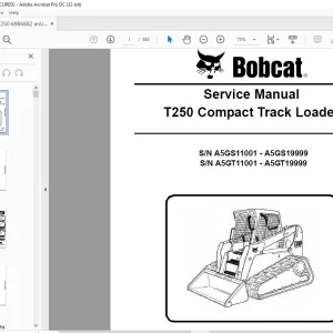 Bobcat T250 Compact Track Loader Service Manual 6986682 (3-09) - PDF DOWNLOAD