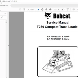 Bobcat T250 Compact Track Loader Service Manual 6987044 (5-13) - PDF DOWNLOAD