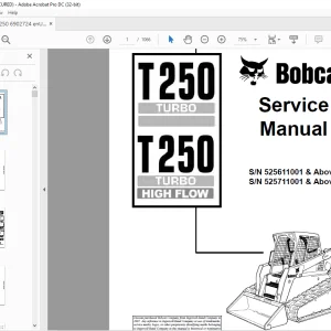Bobcat T250 Turbo T250 Turbo High Flow Loader Service Manual 6902724 (6-12) - PDF DOWNLOAD