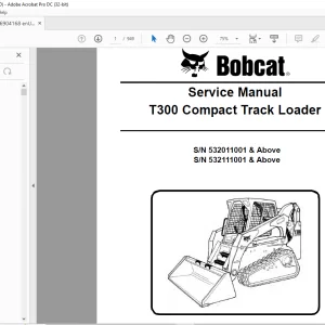 Bobcat T300 Compact Track Loader Service Manual 6904168 (3-09) - PDF DOWNLOAD