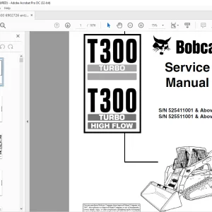 Bobcat T300 Turbo T300 Turbo High Flow Loader Service Manual 6902726 (6-12) - PDF DOWNLOAD
