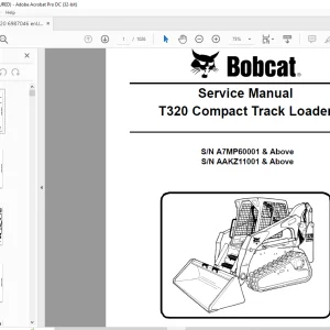Bobcat T320 Compact Track Loader Service Manual 6987046 (5-11) - PDF DOWNLOAD