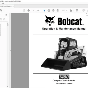 Bobcat T450 Compact Track Loader Operation & Maintenance Manual SN B1EM11001 & Above - PDF DOWNLOAD