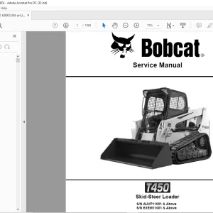Bobcat T450 Skid-Steer Loader Service Manual 6990394 - PDF DOWNLOAD