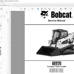 Bobcat T590 Compact Track Loader Service Manual 6989683 - PDF DOWNLOAD