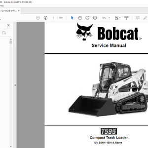 Bobcat T595 Compact Track Loader Service - HeyDownloads - Manual Downloads