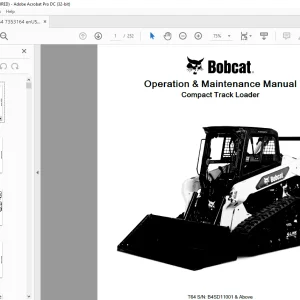 Bobcat T64 Compact Track Loader Operation & Maintenance Manual SN B4SD11001 & Above - PDF DOWNLOAD