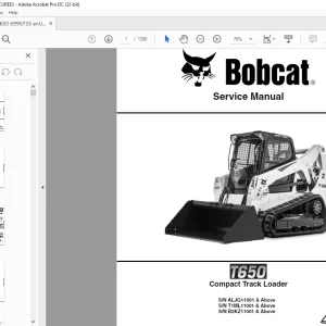 Bobcat T650 Compact Track Loader Service Manual 6990755 - PDF DOWNLOAD