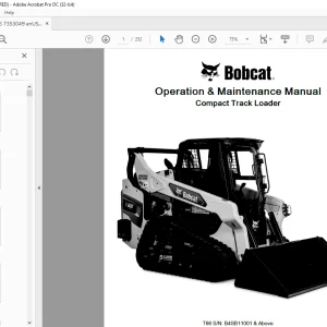 Bobcat T66 Compact Track Loader Operation & Maintenance Manual SN B4SB11001 & Above - PDF DOWNLOAD