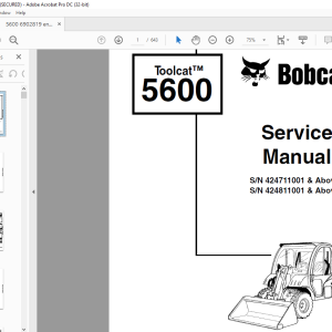 Bobcat Toolcat™ 5600 Service Manual - HeyDownloads - Manual Downloads